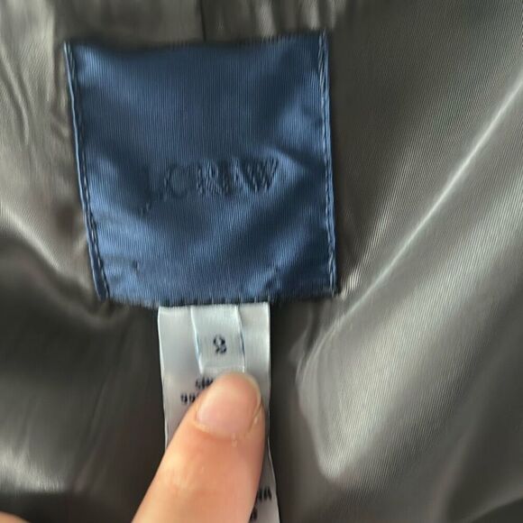 J crew gray blazer size 2 two bottom form fitting work blazer classy stylish  wo - Picture 8 of 8
